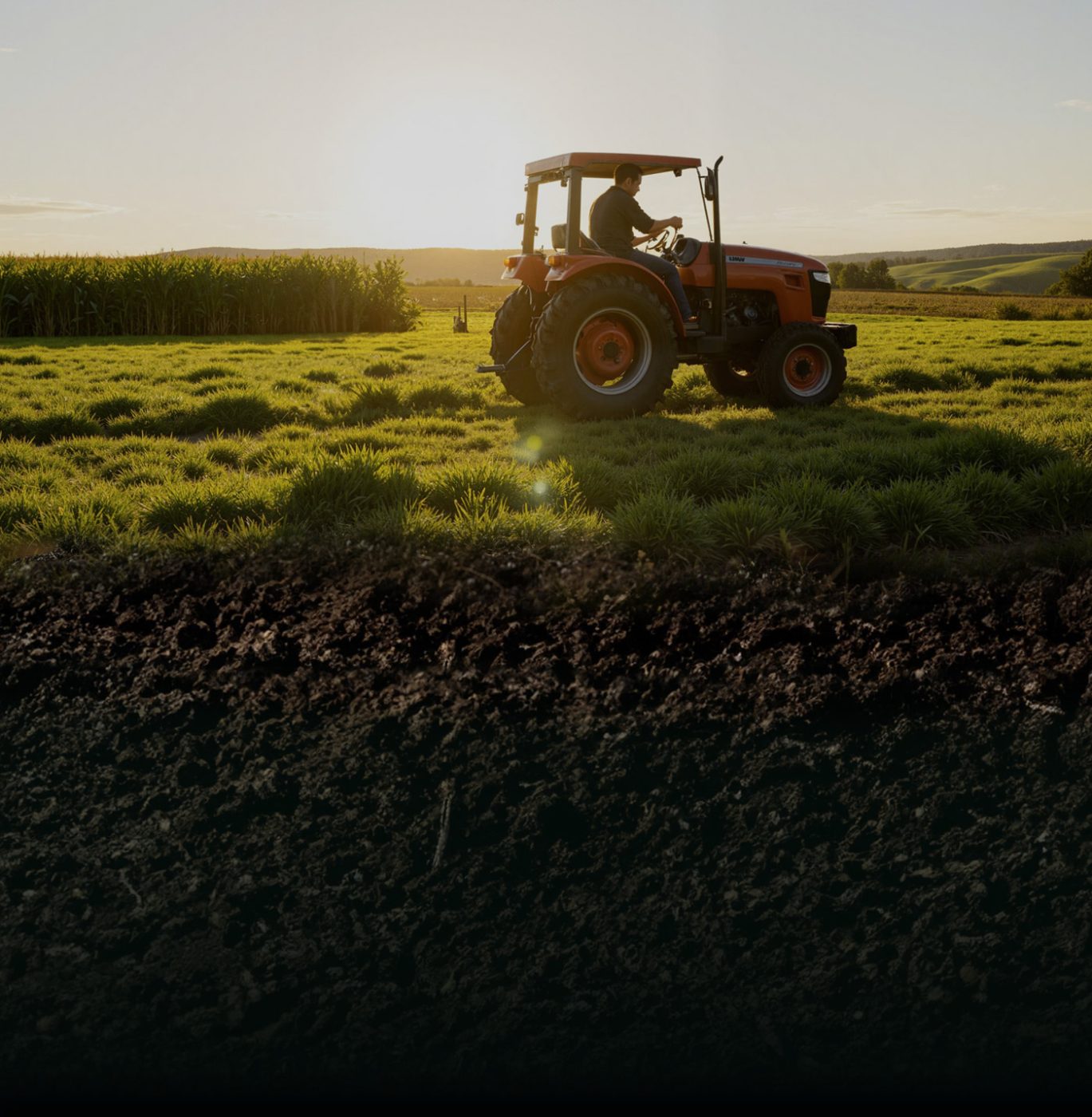 tractor driving across a field Nitrofert Fertilisers